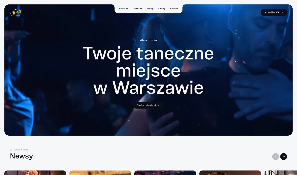 Strona główna Abra Studio — podgląd projektu